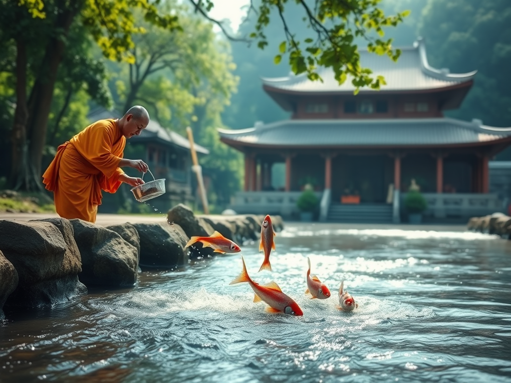 泰國寺廟代放生每個月都可以代放，有和尚高僧為放生儀式
